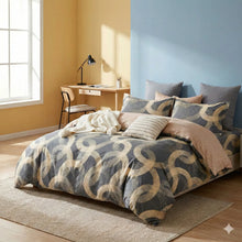 Load image into Gallery viewer, 4 pieces King size Comforter set "Summer"