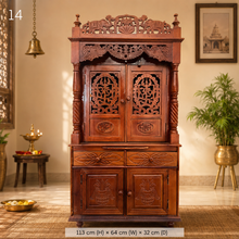 Load image into Gallery viewer, Handcrafted Wooden Temple | Pooja Mandir for Home