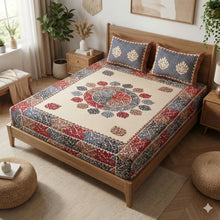 Load image into Gallery viewer, Queen size fitted sheet Cotton
