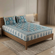 Load image into Gallery viewer, King Size Fitted Sheet Cotton