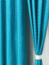 Load image into Gallery viewer, Plain knitted Curtains 240cm by 213cm (pair)
