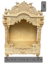 Load image into Gallery viewer, Handcrafted Wooden Temple | Pooja Mandir for Home
