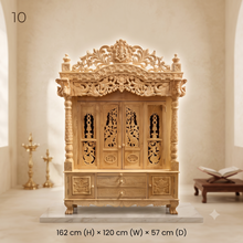 Load image into Gallery viewer, Handcrafted Wooden Temple | Pooja Mandir for Home
