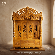 Load image into Gallery viewer, Handcrafted Wooden Temple | Pooja Mandir for Home
