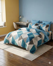 Load image into Gallery viewer, 4 pieces King size Comforter set "Summer"
