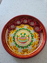 Load image into Gallery viewer, Decorative Pooja Thali ( Red )
