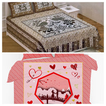 Load image into Gallery viewer, 5pcs Reversible Quilt cover set Queen Size
